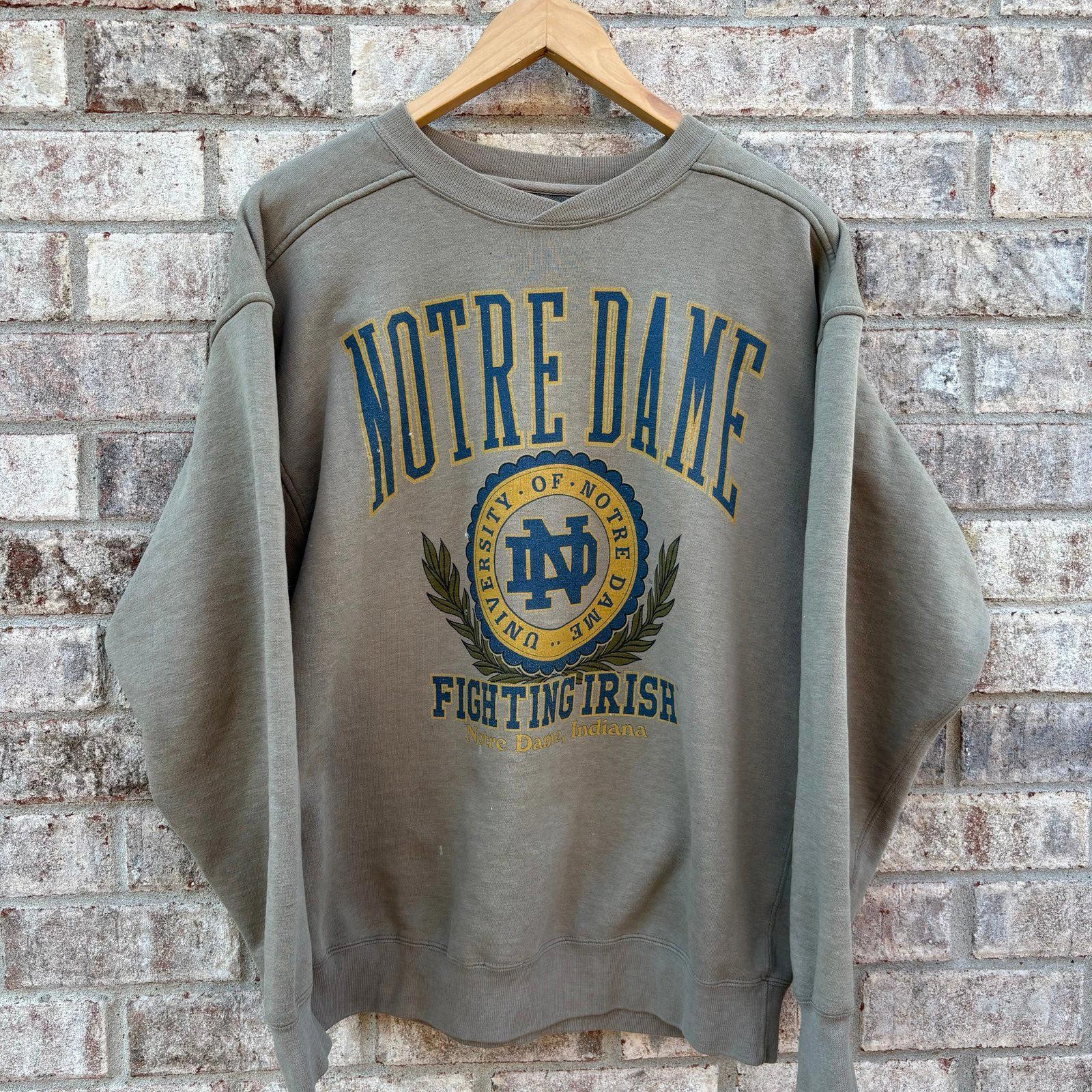 Vintage 90s Norte Dame Irish Sweatshirt image 8