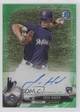 2017 Bowman Chrome Rookie Green Refractor /99 Josh Hader #BCAR-JHA Auto 0oo8