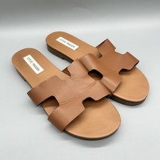 Steve Madden Dariella Sandals Brown Leather Womens Uk 7 ( 9 M )