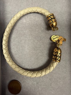 Vintage Alex and Ani Woven Disney Mickey Mouse Gold Tone Charm Bracelet 7117