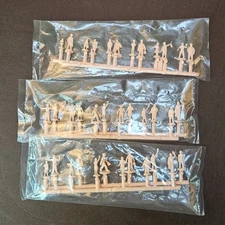 Bachmann HO Scale Unpainted Plastic People 3 Sets 36 Total Figures Vtg Lot NOS