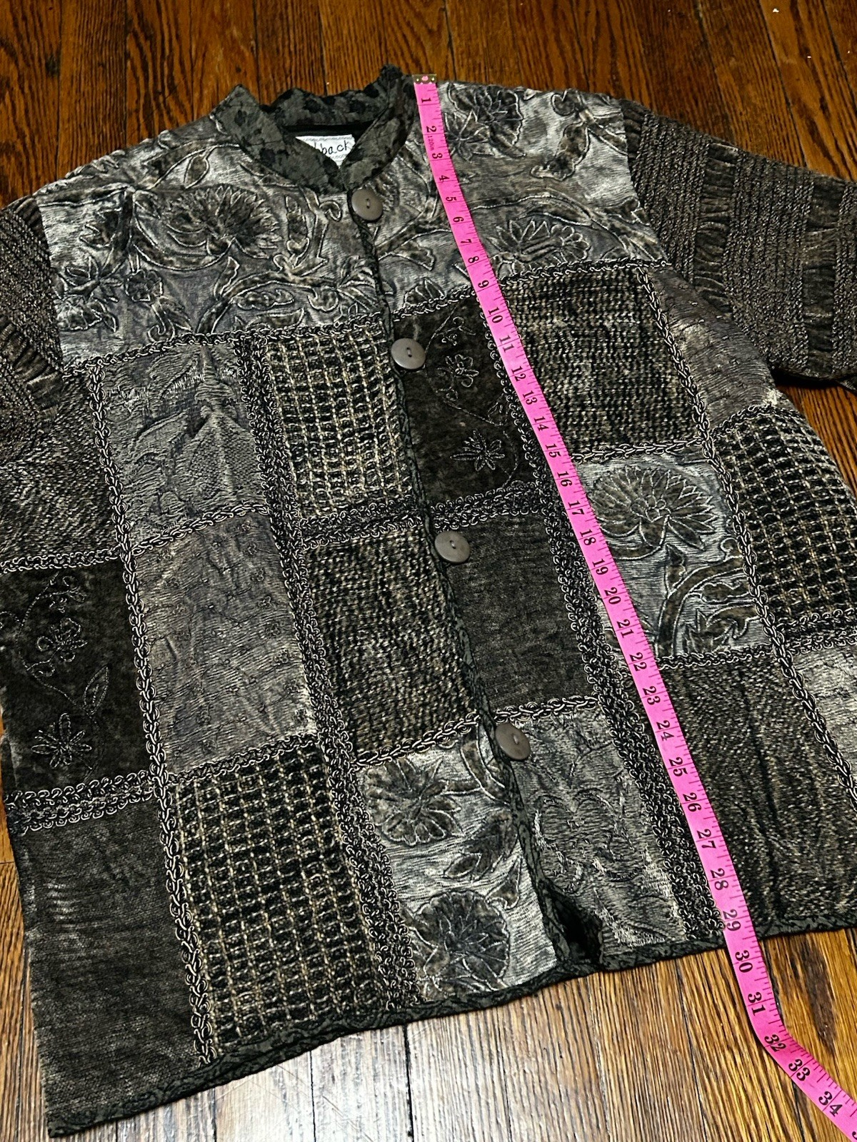 Vintage Boho Patchwork Jacket | Textured Artwear … - image 13