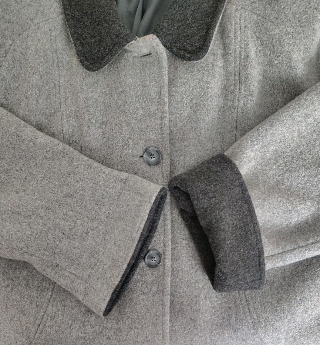 Towne by London Fog Vintage Y2K Women's Wool Gray Coat 3XL Timeless