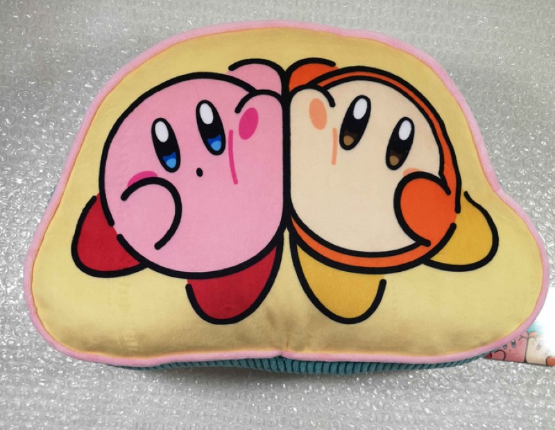 Peluche coussin Kirby japonais original die-cut doudou Waddle Dee Nakayoshi rose