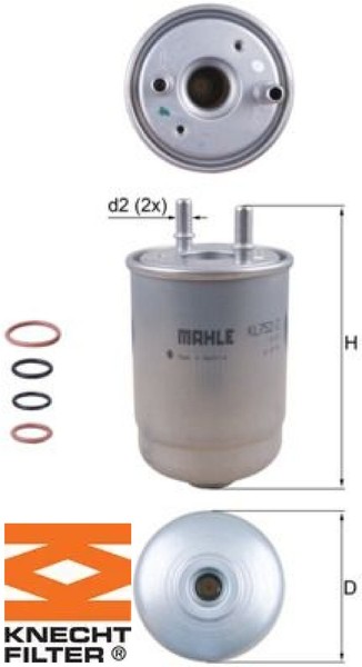 Knecht KL752/2D Kraftstofffilter Kraftstoffilter FüR Renault-image