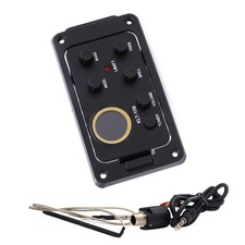 Acoustic Guitar Pickup Preamp 4 Band EQ with Tuner Piezo for Soundhole Amp
