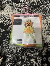 Way To Celebrate Girls Halloween Pumpkin Costume Sz S 6/6X New