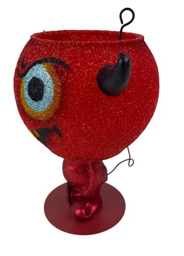 Department 56 Halloween Glitter Glass Votive Candle Holder Devil - Picture 4 of 14