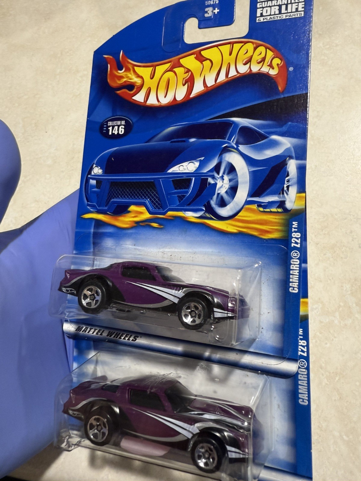 2 2001 Hot Wheels #146 Chevrolet Camaro Z28 painted base 🔥