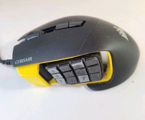 GENUINE Corsair SCIMITAR Pro RGB Wired Gaming Mouse Black/Yellow - 第 1/6 張圖片