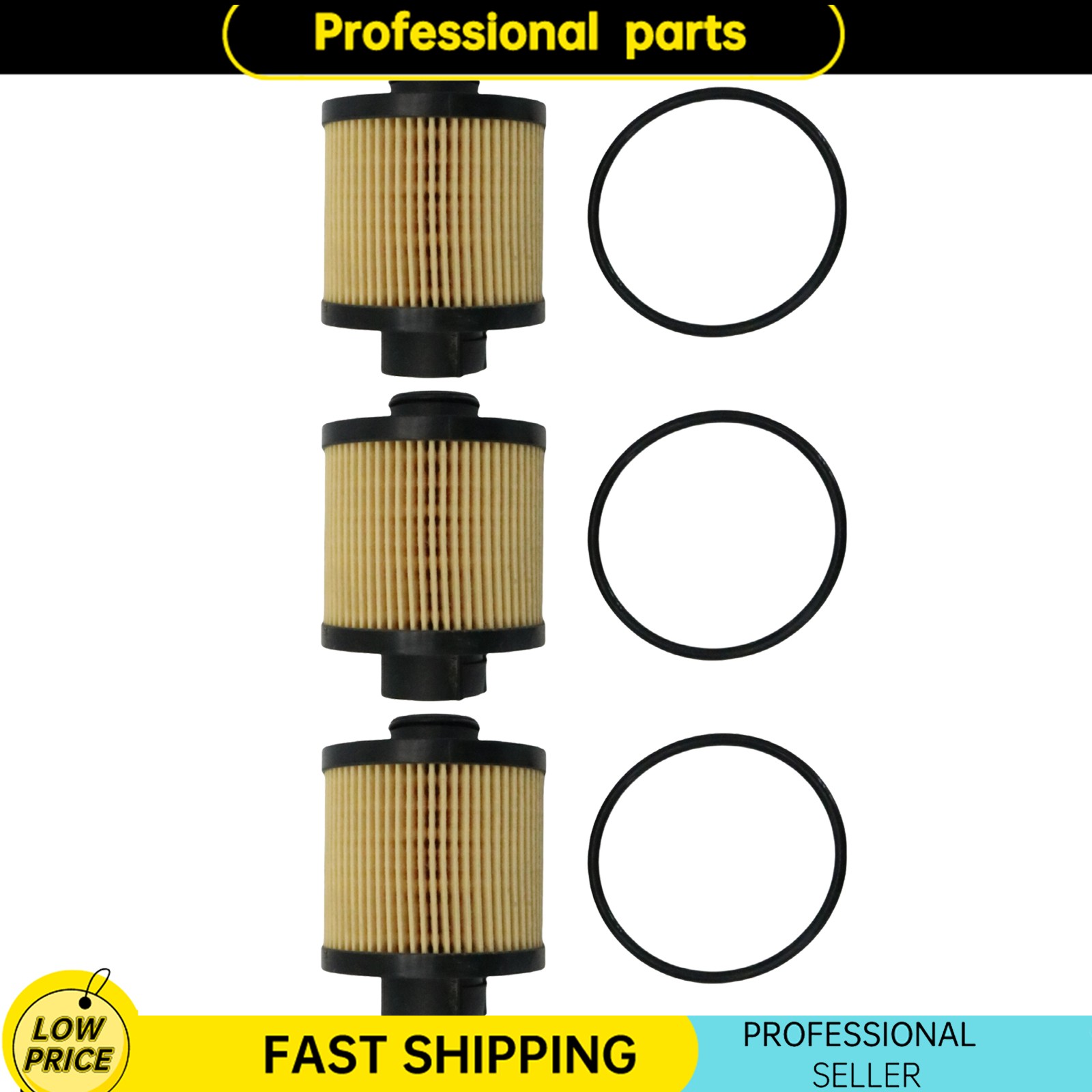 3X Oil Filter Fits 2004-2008 Lamborghini Gallardo 07L115561C USA