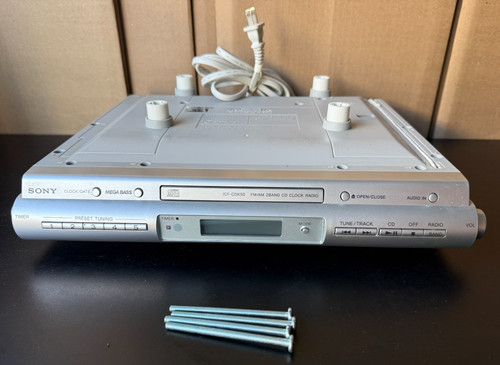 SONY ICF-CDK50 Under Cabinet AM/FM Radio CD Player Hardware Tested - No Remote