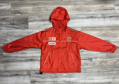 Ferrari kids Size 5/6 racing rain jacket NWT