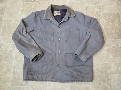 Vintage Walls Gray Blanket Lined Chore Coat Men's XL