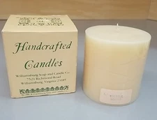 Vtg 1980 Williamsburg 3x3 Pillar Candle Magnolia Scented