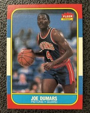 1986/1987 Fleer Basketball #27 Joe Dumars '86 RC Rookie Card NM. rookie card picture