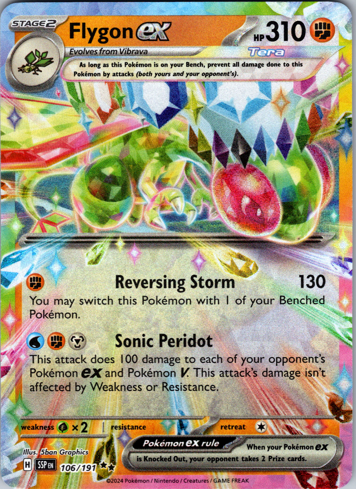 Flygon ex 106/191 SV08: Surging Sparks Double Rare - NM