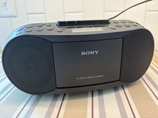 Sony CFD-S70 CD Cassette Recorder Boombox MP3 Playback Radio Black Tested Works