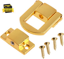 Toggle Catch Lock 0.98"X0.79" Gold Retro Style Iron Hasp Wood Chest Lock Latch C