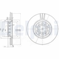 2X Delphi Bremsscheibe BG3657 FüR Audi Seat Skoda VW