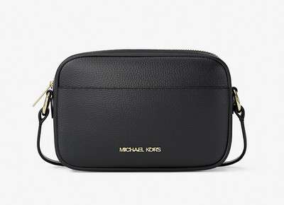 Michael Kors Jet Set Travel Small Signature Logo Camera Crossbody Bag Black