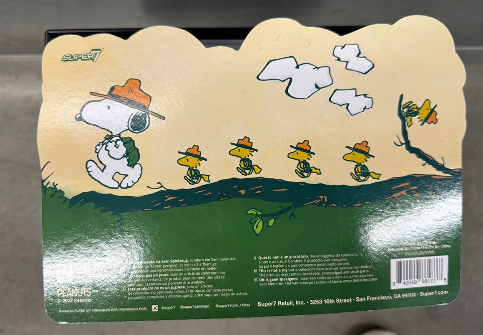 Figura de acción Super 7 Snoopy & Woodstock Super 7 Reaction SDCC 2023 exclusiva Foto 3 de 3