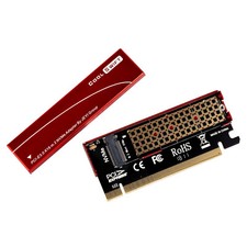 NVME M.2 M Key SSD to PCI-e X16 Converter 2242 2280 Adapter Board Heatsink Cover