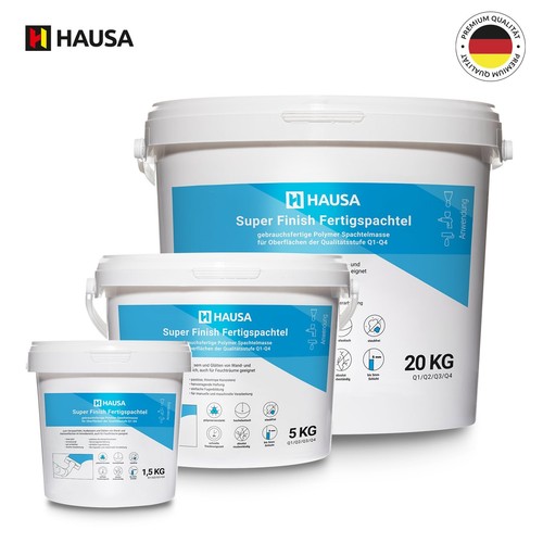 Super Finish Fertigspachtel 20kg Spachtel Masse Gips Fugen Flächen Q1-Q4 Hausa - Bild 5 von 5