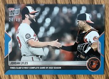 2022 MLB Topps Now Blue Parallel /49 Jordan Lyles, Baltimore Orioles, #935