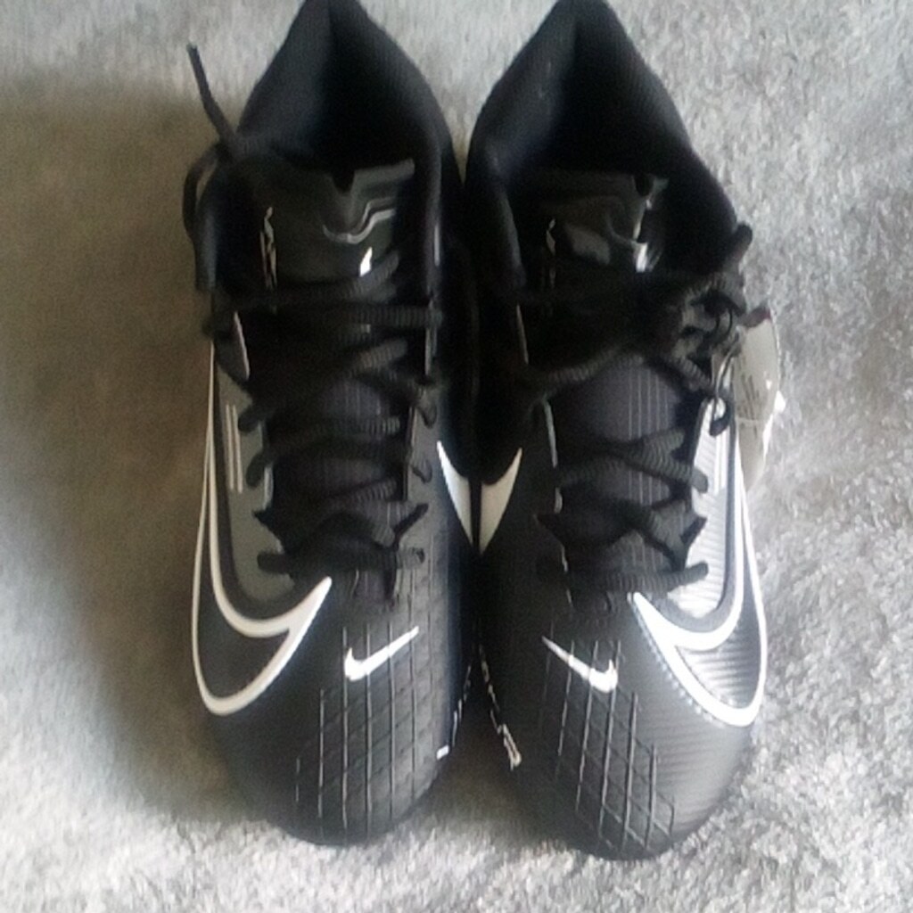 Nike NWT FOOTBALL Cleats Vapor Edge Black Size 8 | eBay display picture 1