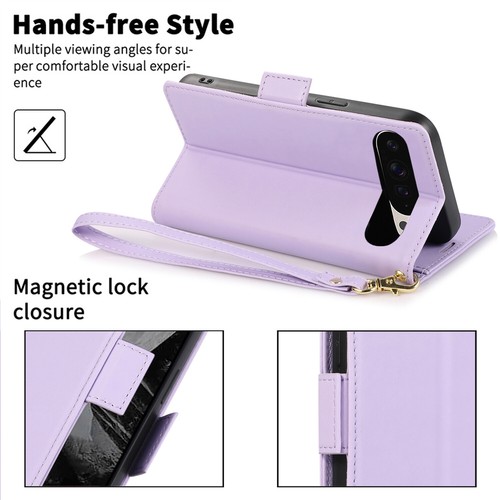 For Google Pixel 9A/9Pro XL/9Pro/9/8 PU Leather Flip Stand Wallet Case W/ Strap - Picture 53 of 57