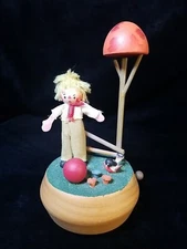 Vintage Thorens Swiss Movement Music ANRI Child And Birds Carved Wood Danny Boy 