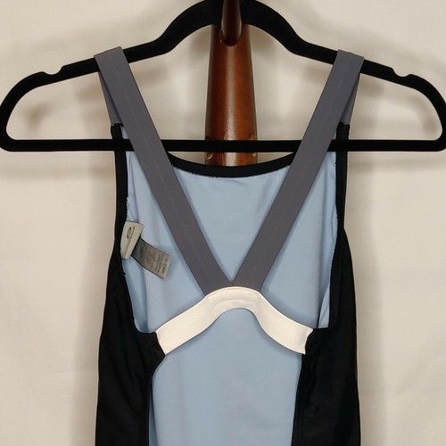 Champion women's M(8-10) unilned one-piece swimsuit black wide strap open back - Picture 5 of 6