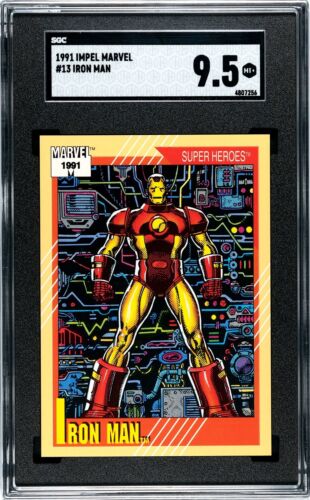 1991 Impel Marvel Universe #13 Iron Man SGC 9,5 COMME NEUF Tony Stark Low Pop - Photo 1/1