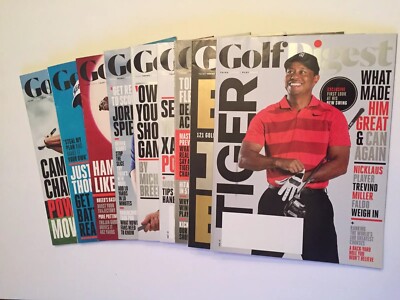 Golf Digest Magazine 2018 Lot Of 9 Tiger, Fleetwood, Xander Breed Spieth Hideki 