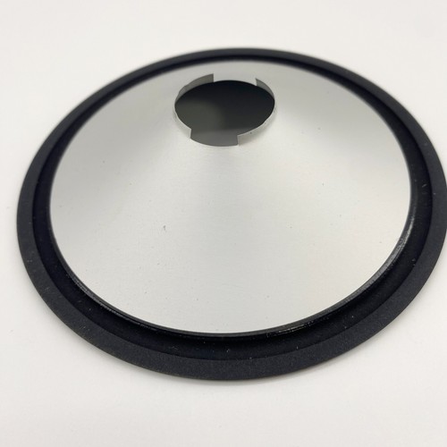 Ricambio cono altoparlante 5" in alluminio con surround in gomma nera per altoparlante Recone - Foto 3 di 7