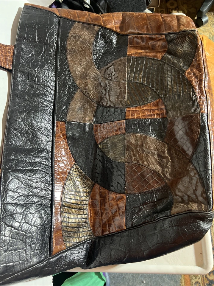 Bolso Bandolera de Hombro de Cuero Multicolor Sharif Foto 2 de 4