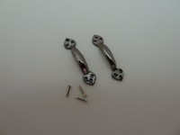 Dolls House Emporium Miniature 1:12th Hardware Black Metal Tudor Handles (3533) Dolls House Emporium Miniature 1:12th Hardware Black Metal Tudor Handles (3533)