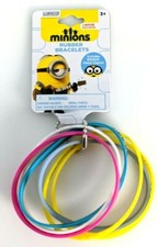 Minions Bracelets Wrist Band Rubber Bangles Kids Accessories Girls Fashion Gifts