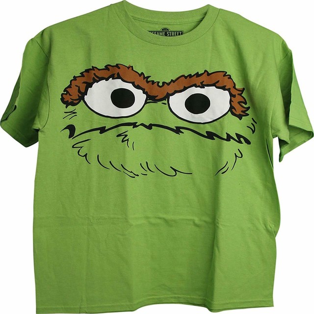 T-Shirts Size S-2XL Sesame Street Early Grouch Oscar Heather Mens T-Shirt