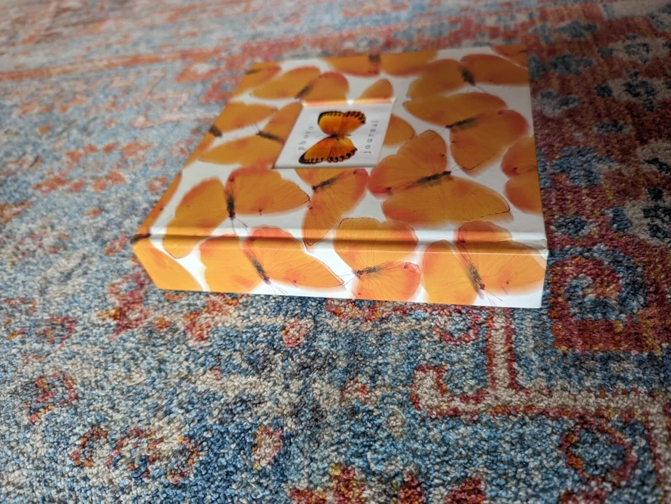 90-х/Y2K фото журнал альбом бабочка узор обложка оранжевый 32 слотов/страниц - Изображение 3 из 4