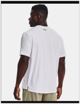 NWT Under Armour CoolSwitch Hidden Print WHITE Training T-shirt