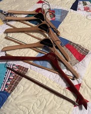 Vintage Wooden Suit or Coat Hangers With Advertising Lot Of 5 Boyds, Jiwani