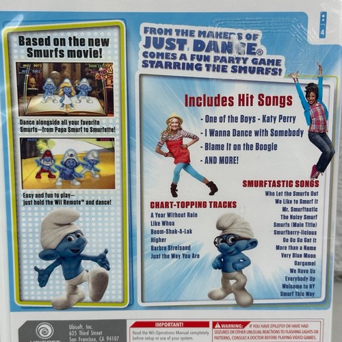 The Smurfs Dance Party (Nintendo Wii, 2011) NEW Factory Sealed - Picture 4 of 7