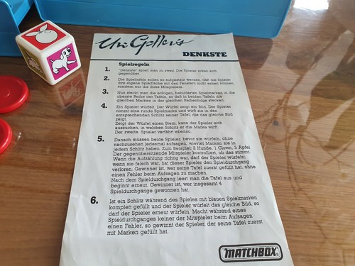 Denkste von Uri Geller Matchbox für 2 Person © 1987 Vintage Rarität - Bild 9 von 9