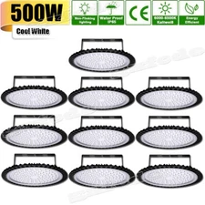 10X 500W UFO LED High Bay Light Shop Lights Workbench Commercial Lighting Lamp