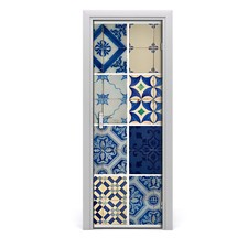 Tulup Adesivo per porta 75x205 cm autoadesivo - tegole portoghesi