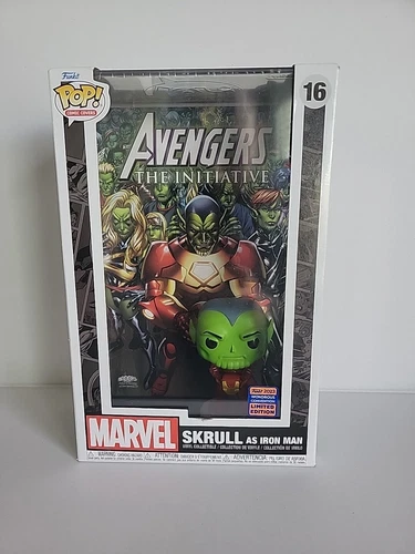NEW 2023 WONDERCON FUNKO POP AVENGERS MARVEL COMIC COVER SKRULL AS IRON MAN