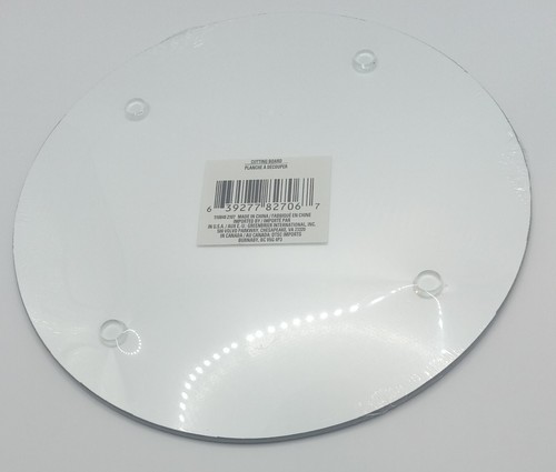 Cooking Concepts Blue Round Glass Cuttingboard/Trivet Welcome To My Happy Place - Picture 4 of 4