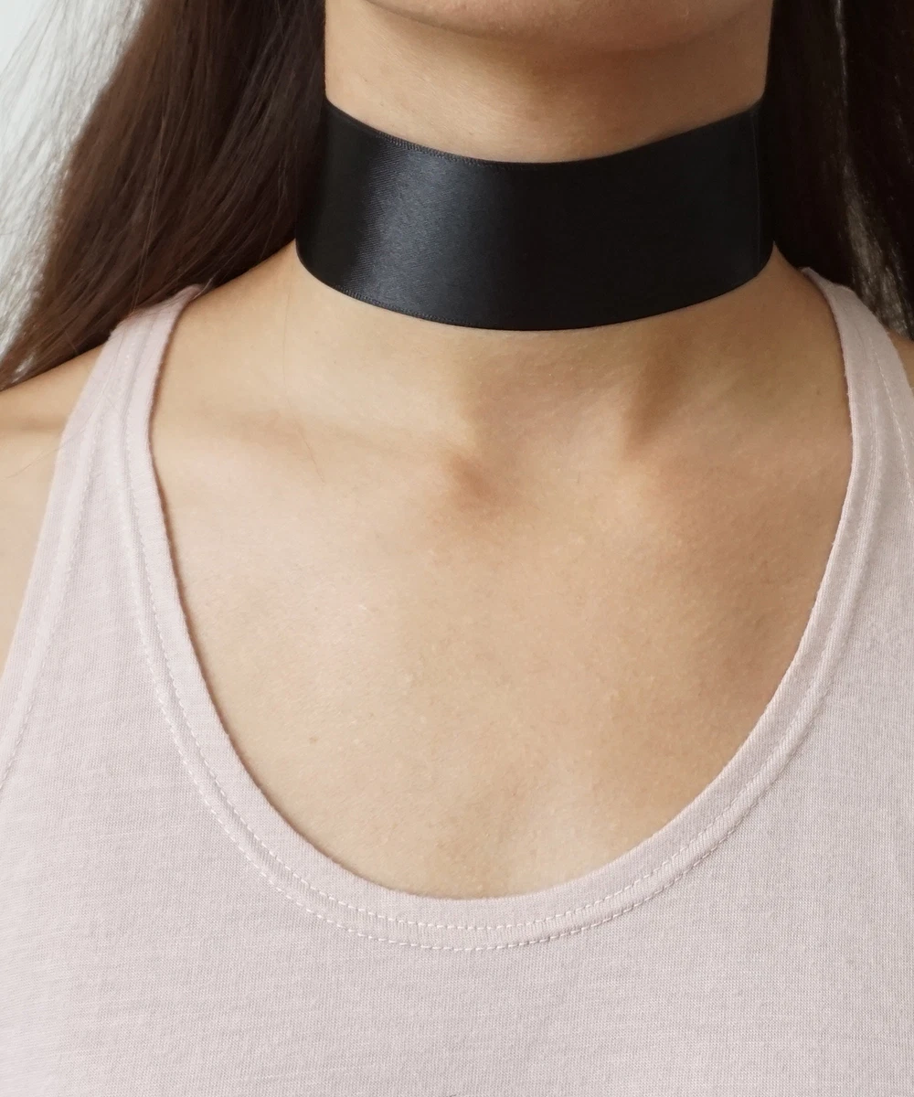 THICK SATIN CHOKER IN BLACK, CHAMPAGNE OR BLUSH